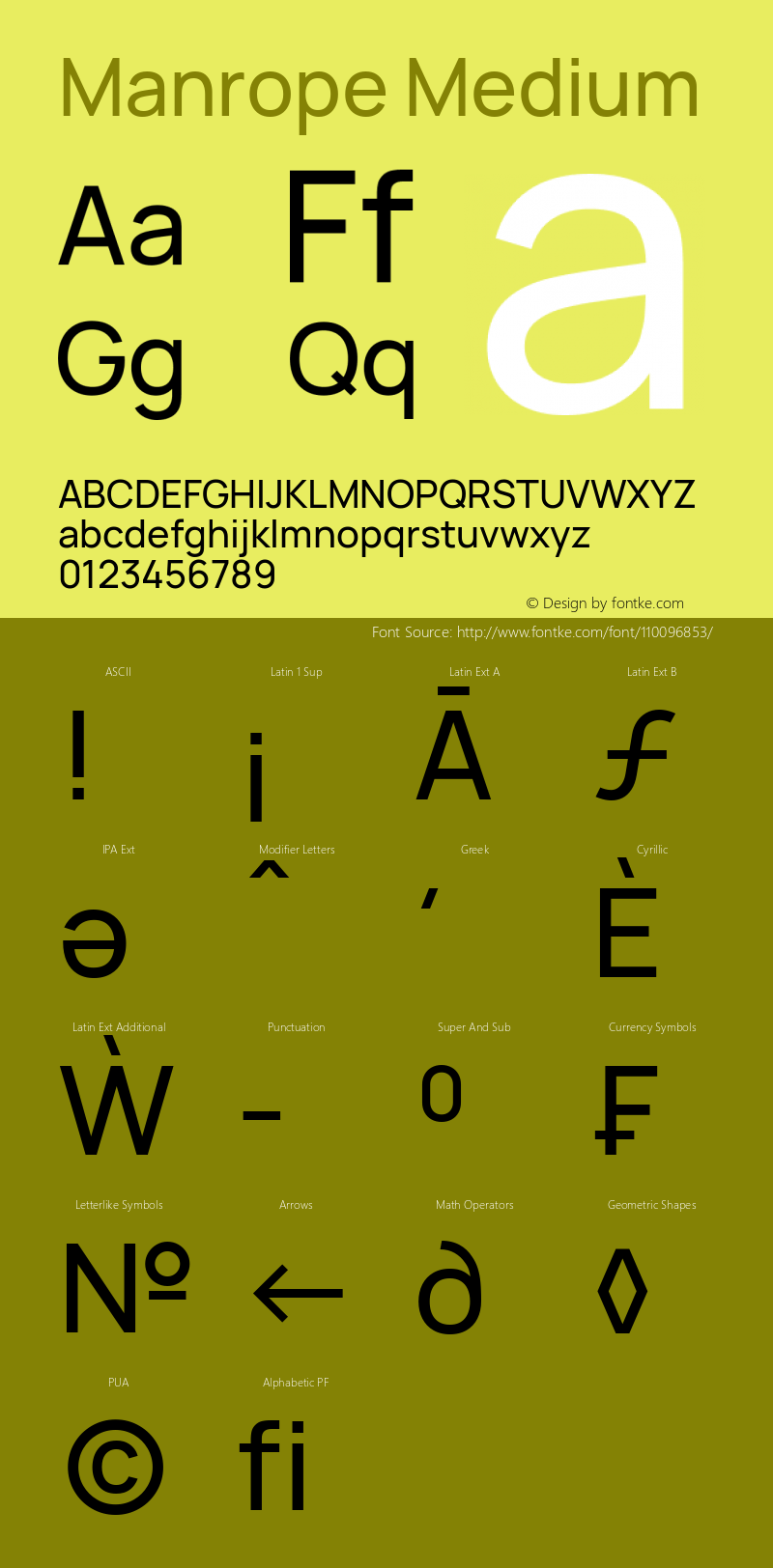 Manrope Medium Version 4.503 Font Sample