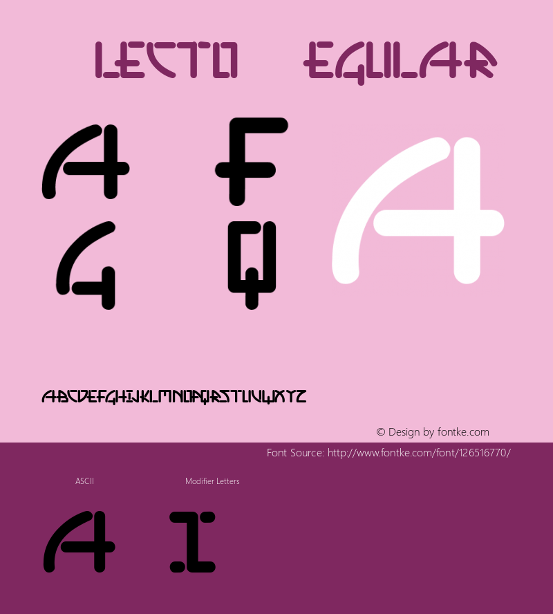 Alecto Version 001.001 Font Sample