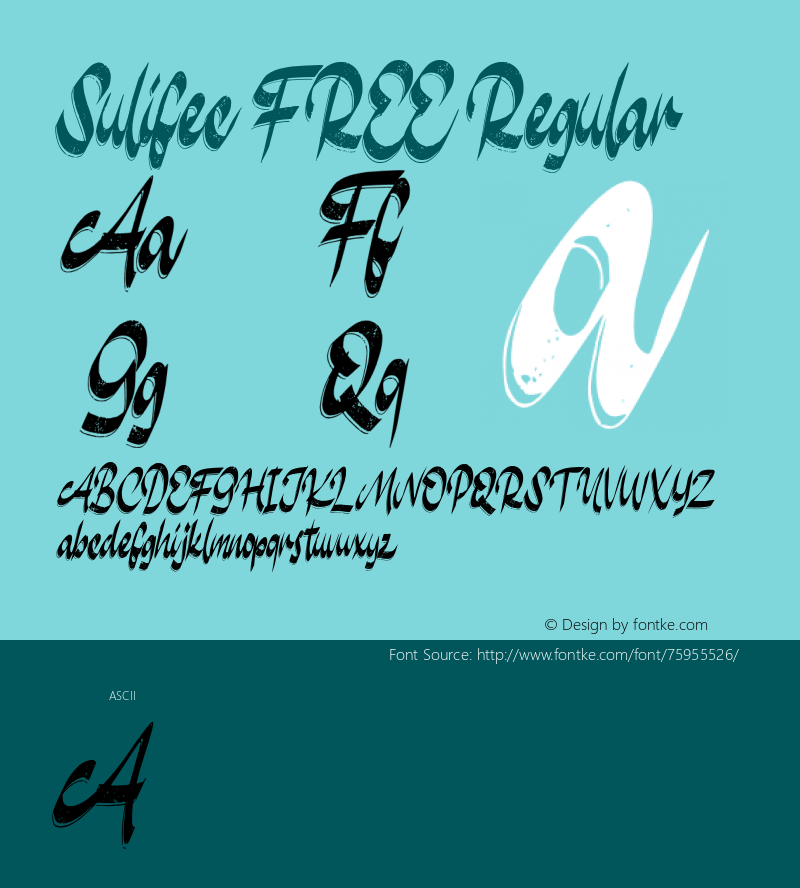 SulifecFREE Version 1.000 Font Sample