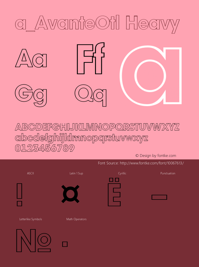 a_AvanteOtl Heavy 001.002 Font Sample