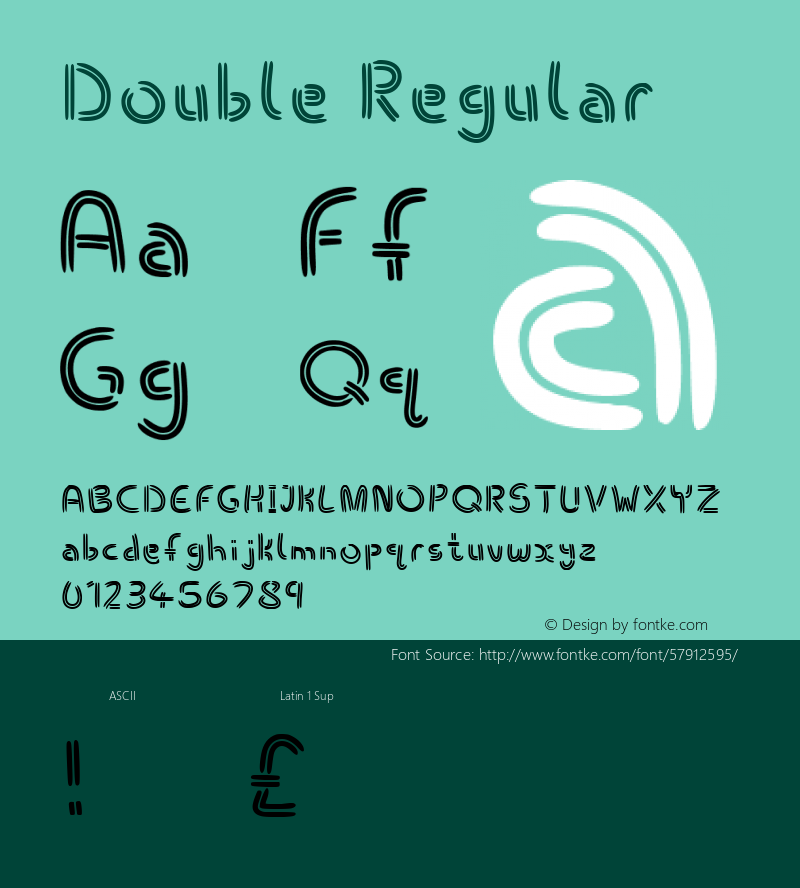 Double Regular Version 001.001 Font Sample