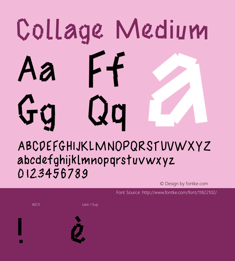 Collage Medium Version 001.000 Font Sample