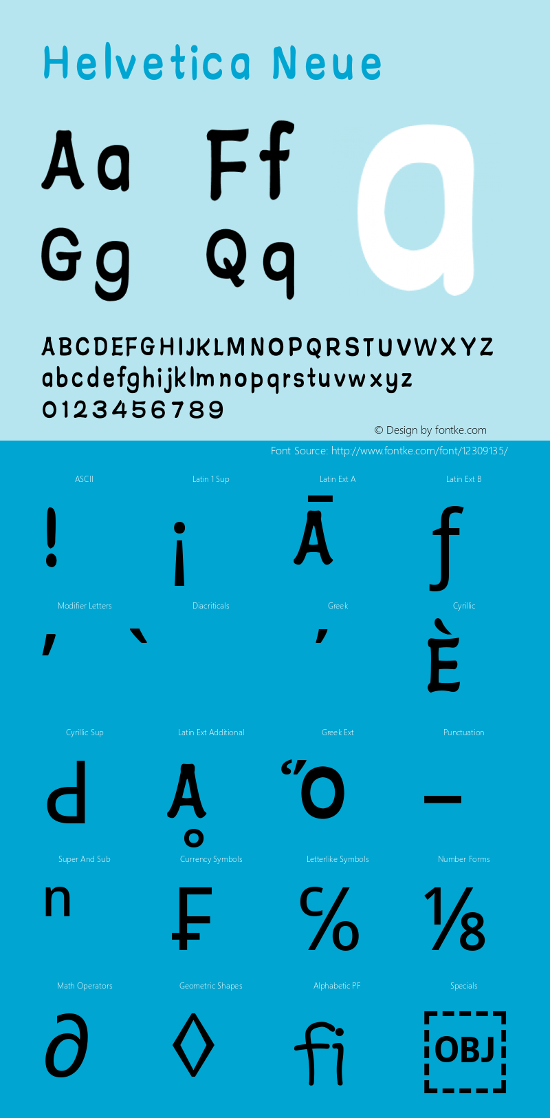 Helvetica Neue 常规体 10.0d35e1 Font Sample