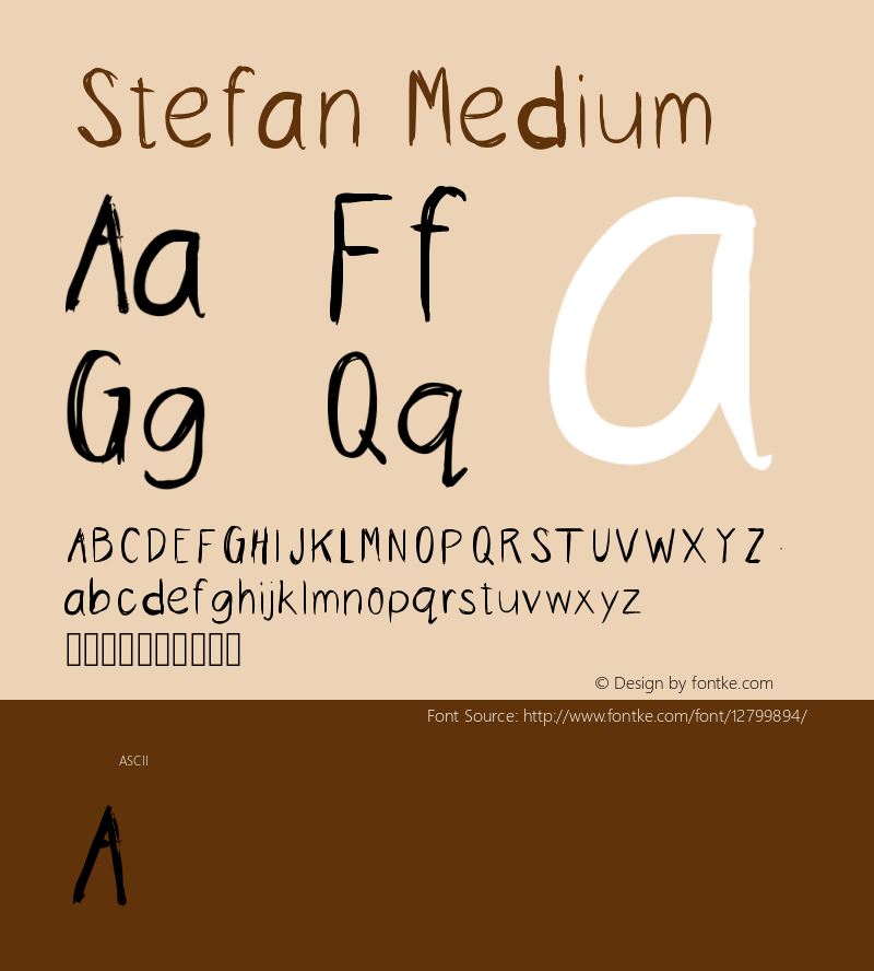 Stefan Medium Version 001.000 Font Sample