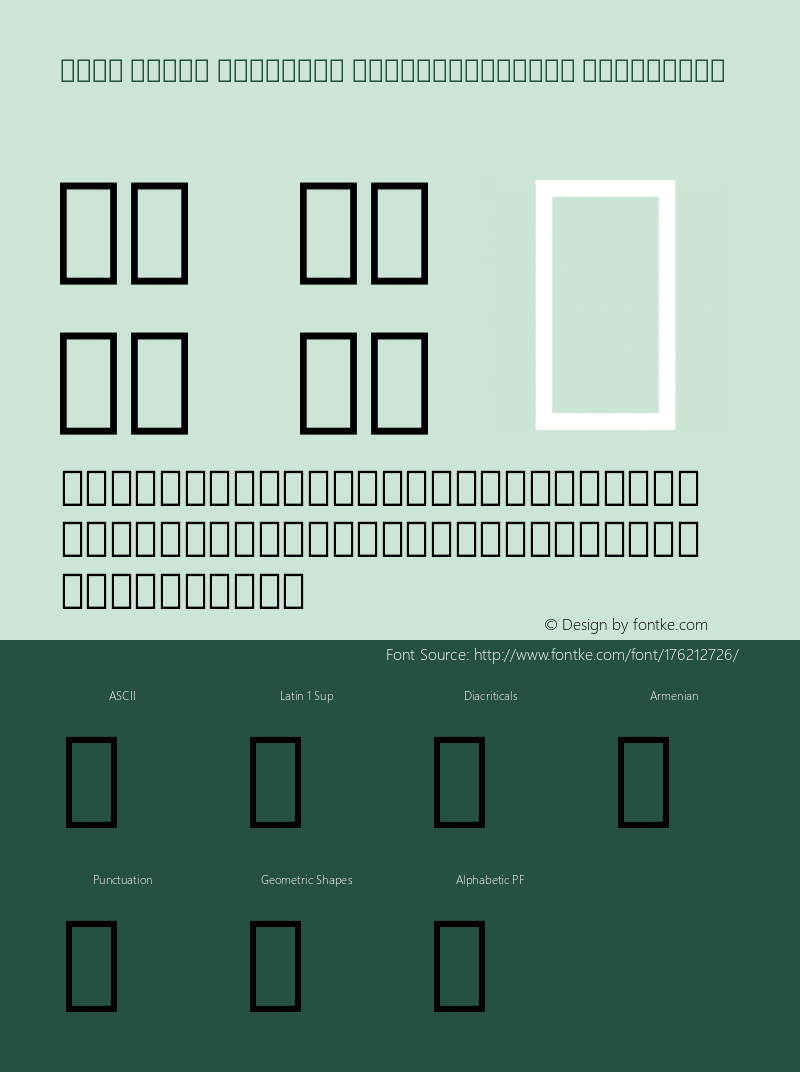 Noto Serif Armenian ExtraCondensed ExtraBold Version 2.005图片样张