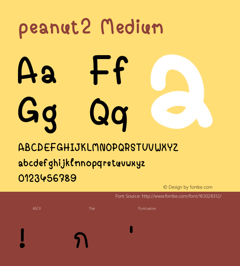 peanut2 Version 001.000 Font Sample