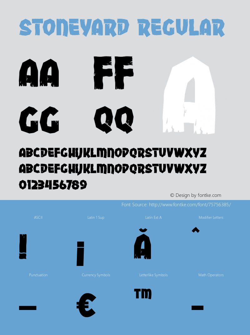 Stoneyard Version 1.00;August 26, 2020;FontCreator 12.0.0.2545 64-bit Font Sample