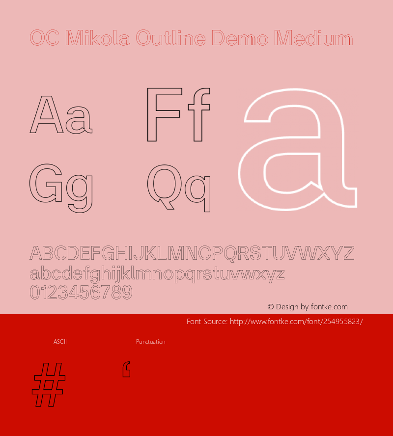 OC Mikola Outline Demo Medium Version 1.000;Glyphs 3.1.2 (3151)图片样张