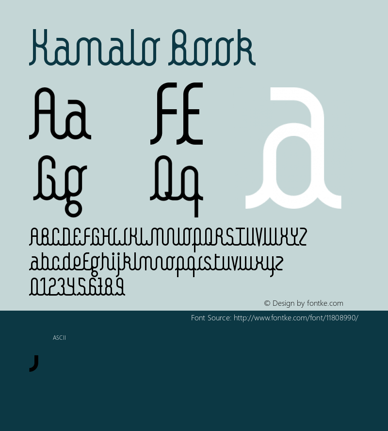 Kamalo Book Version 1.0 Font Sample