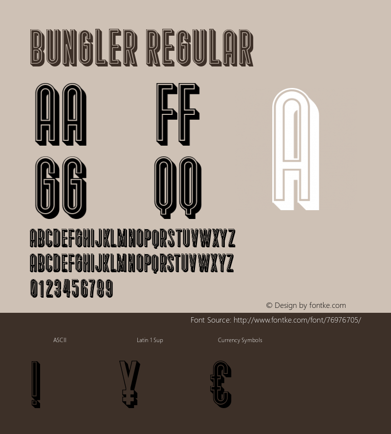 Bungler Regular Version 1.000 Font Sample