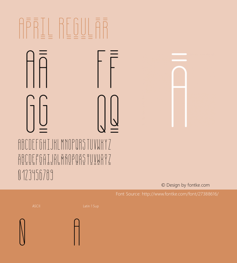 April Version 1.002;Fontself Maker 3.0.0-3 Font Sample