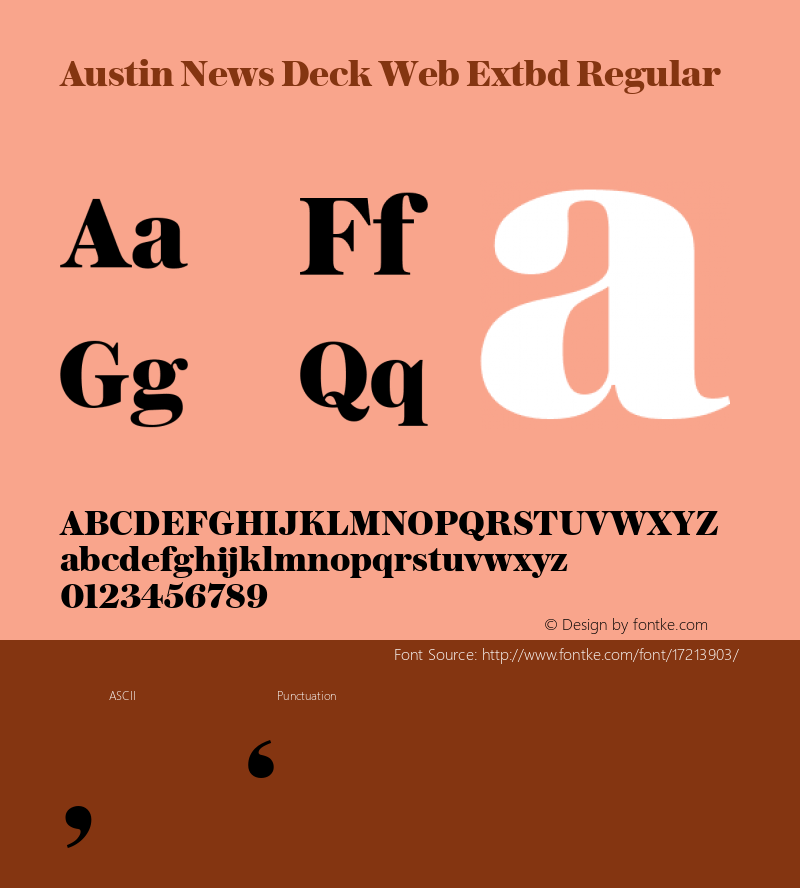 Austin News Deck Web Extbd Regular Version 1.1 2015 Font Sample