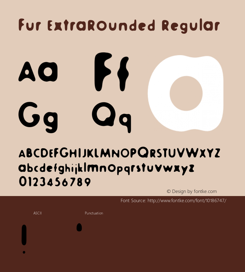 Fur ExtraRounded Regular 001.001 Font Sample