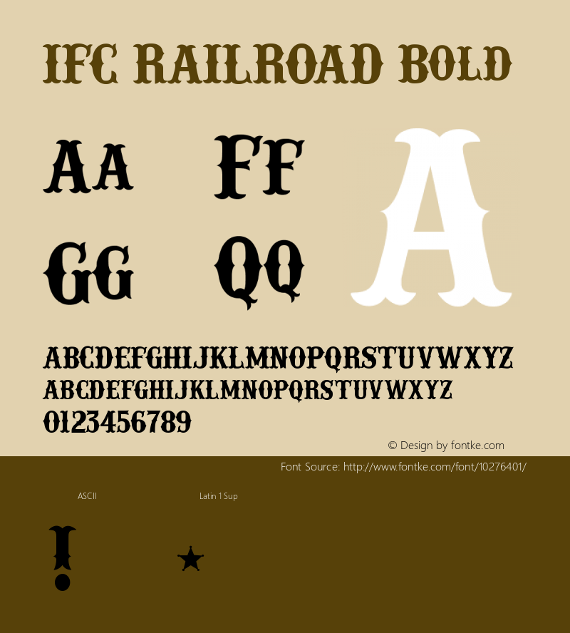 IFC RAILROAD Bold Version 1.00 April 24, 2010, initial release Font Sample