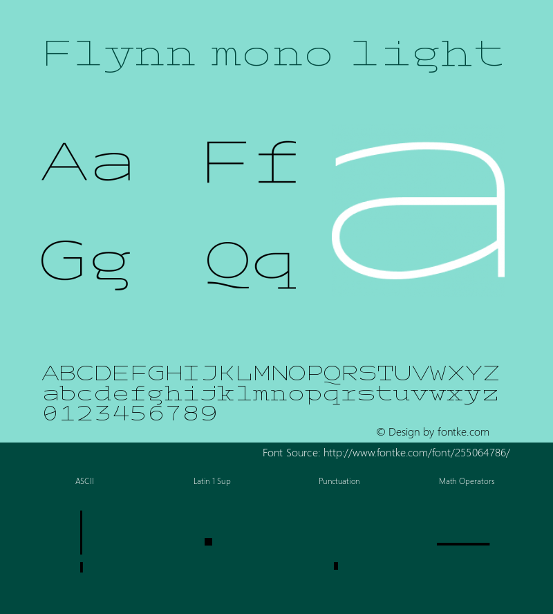 Flynn mono light Version 1.000;hotconv 1.0.109;makeotfexe 2.5.65596图片样张