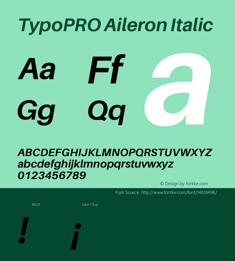 TypoPRO Aileron Italic Version 1.000;PS 001.000;hotconv 1.0.70;makeotf.lib2.5.58329 Font Sample