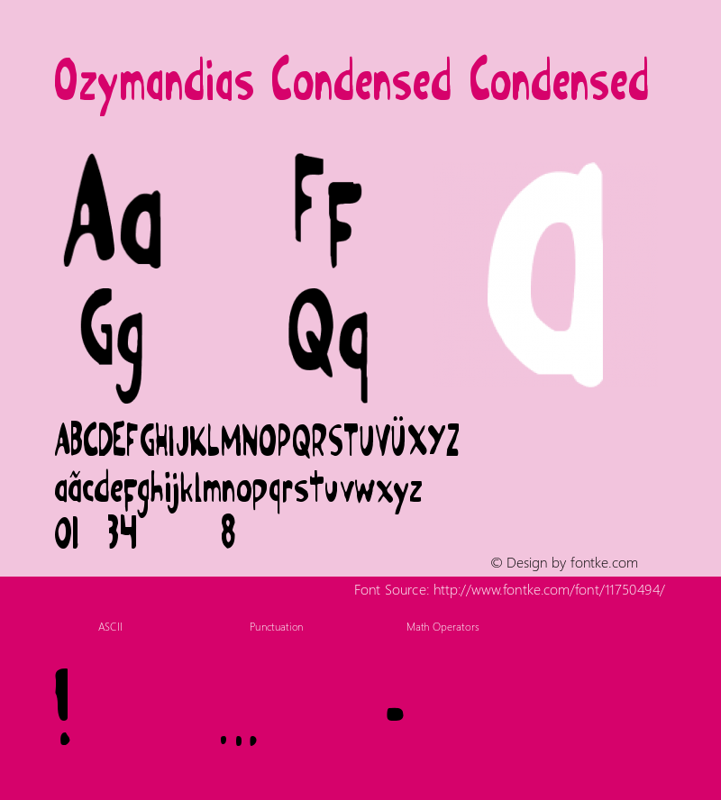 Ozymandias Condensed Condensed Version 2 Font Sample