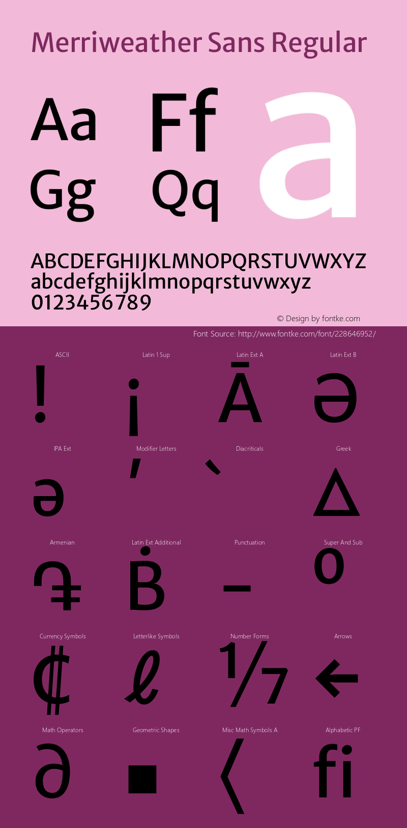 Merriweather Sans Regular Version 2.001图片样张