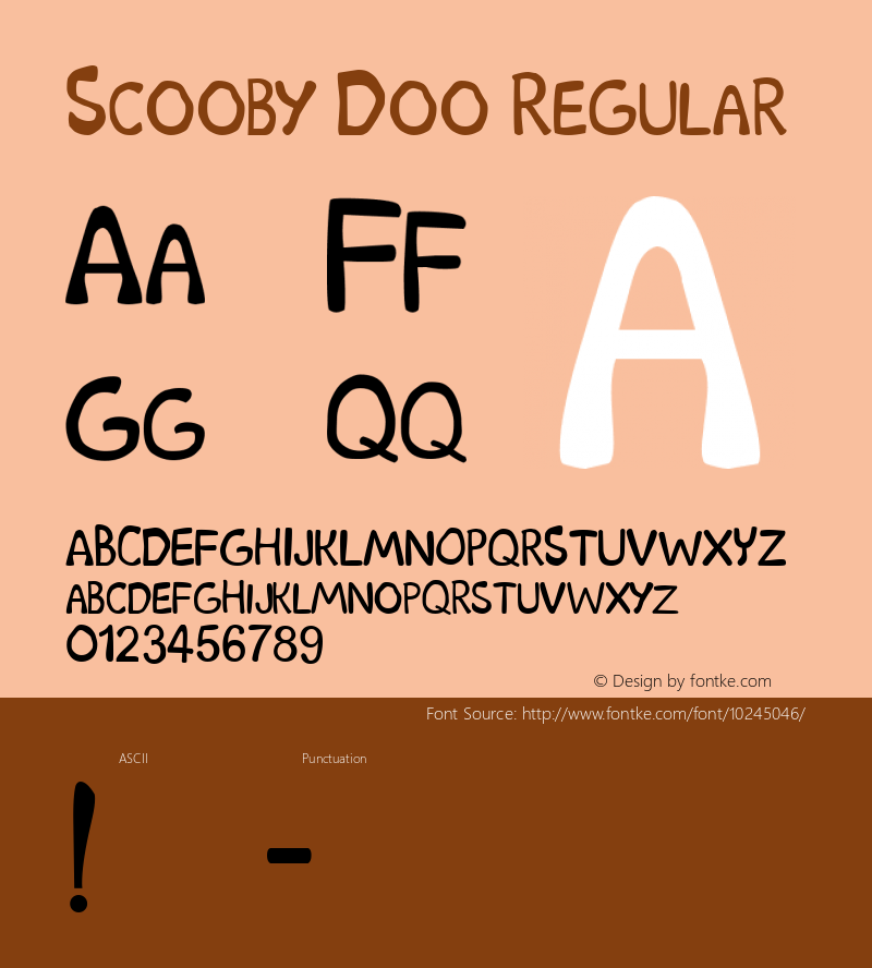 Scooby Doo Regular Lauren Ashpole's Scooby Doo Font Sample