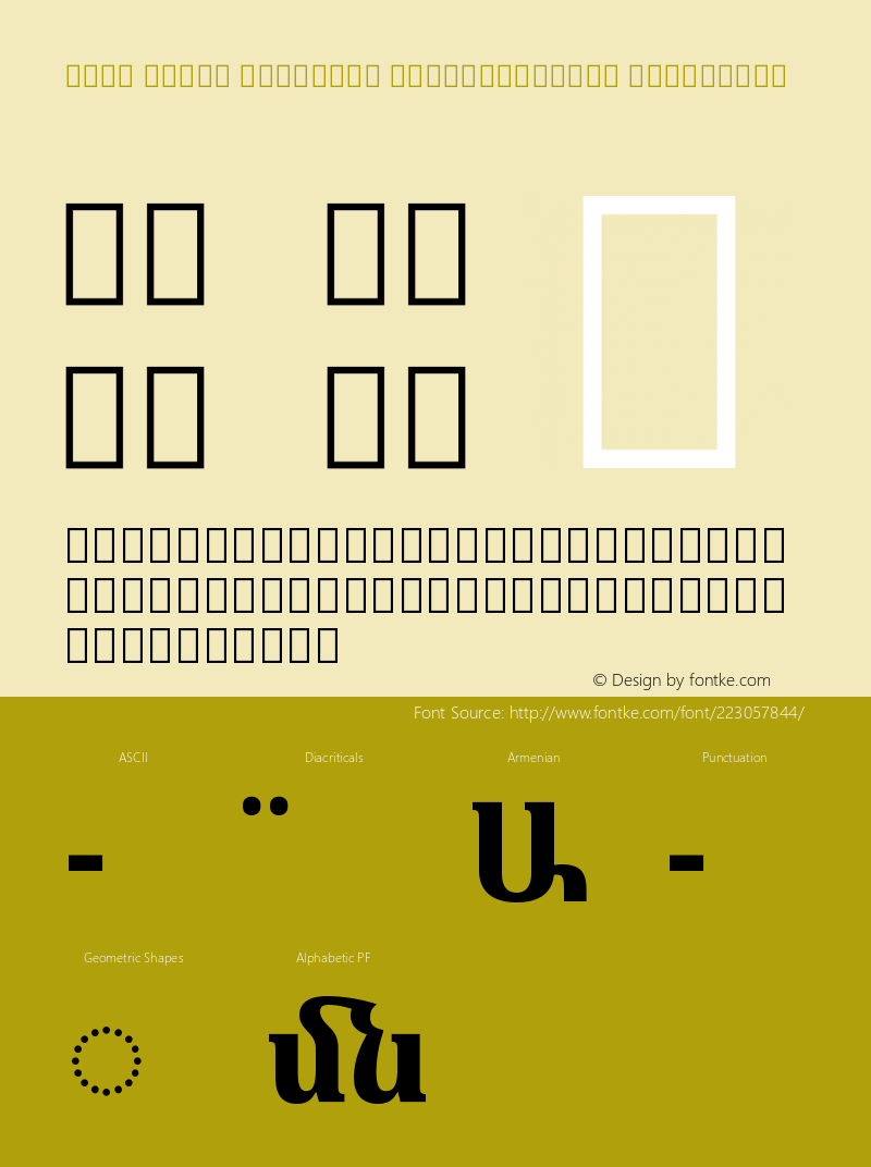 Noto Serif Armenian SemiCondensed ExtraBold Version 2.005图片样张