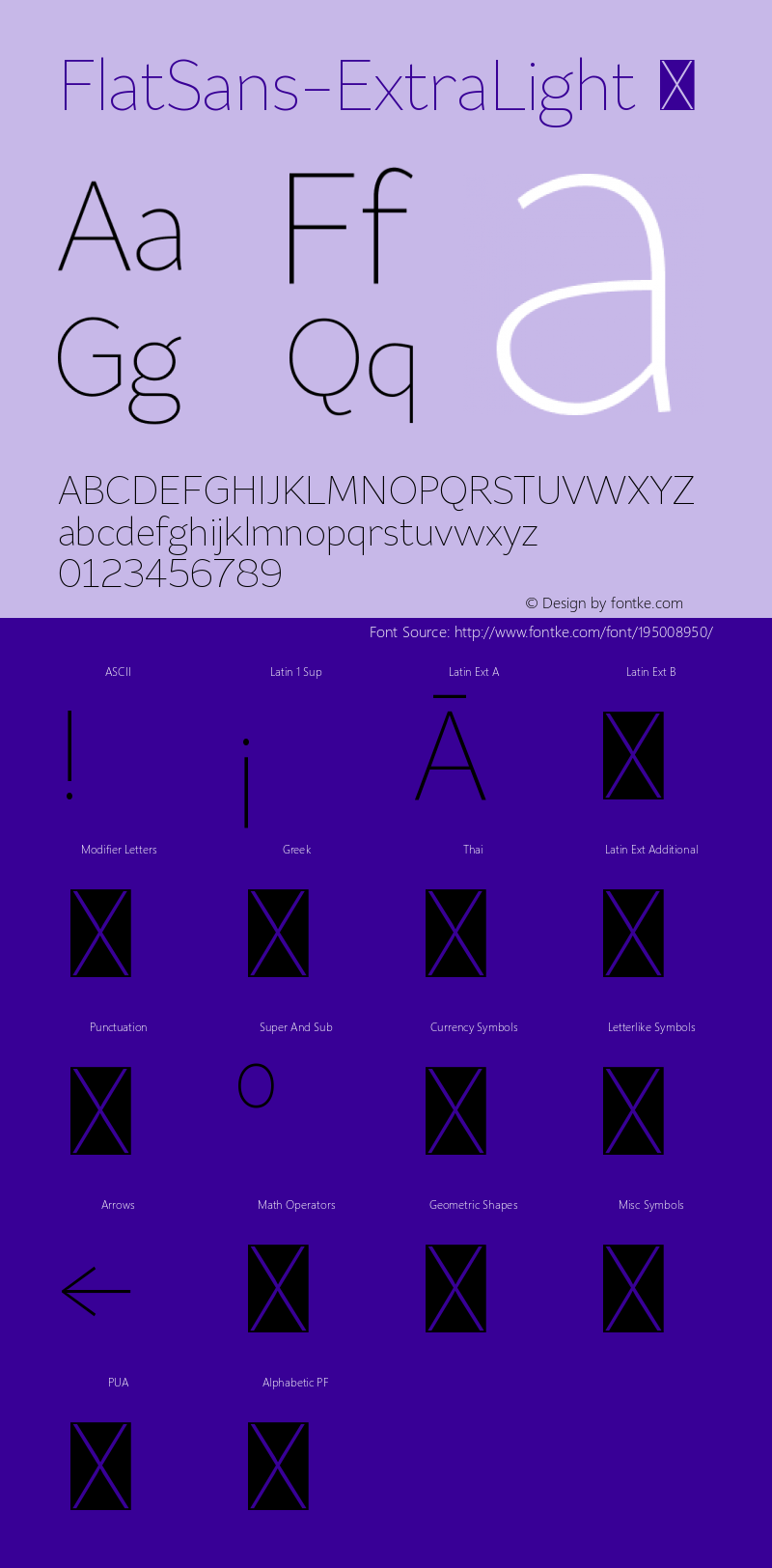 ☞FlatSans-ExtraLight 1.000; ttfautohint (v1.5);com.myfonts.easy.schizotype.flat-sans.extra-light.wfkit2.version.4mgn图片样张