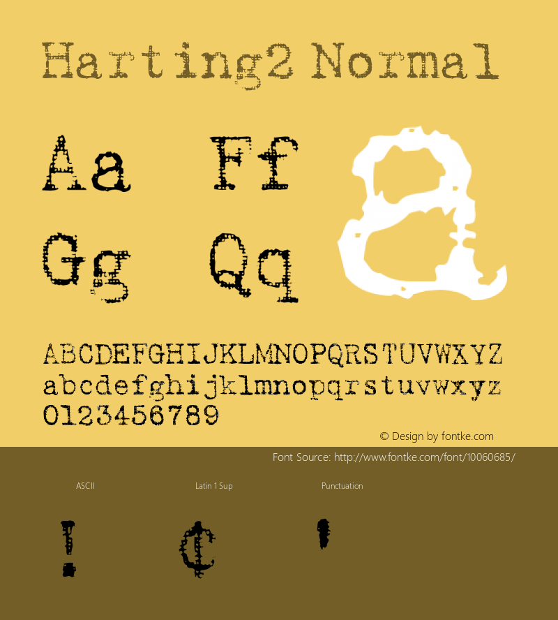 Harting2 Normal 1.0 Sat Oct 16 07:33:35 1993 Font Sample