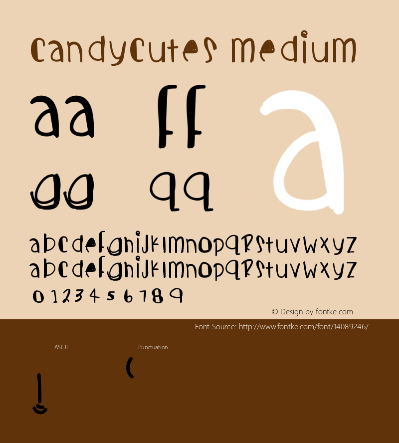 Candycutes Medium Version 001.000 Font Sample