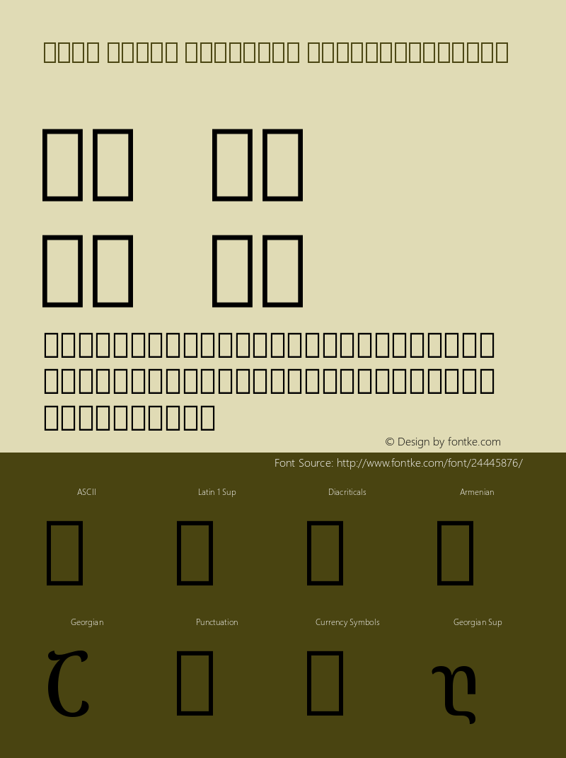 Noto Serif Georgian ExtraCondensed Version 2.000 Font Sample