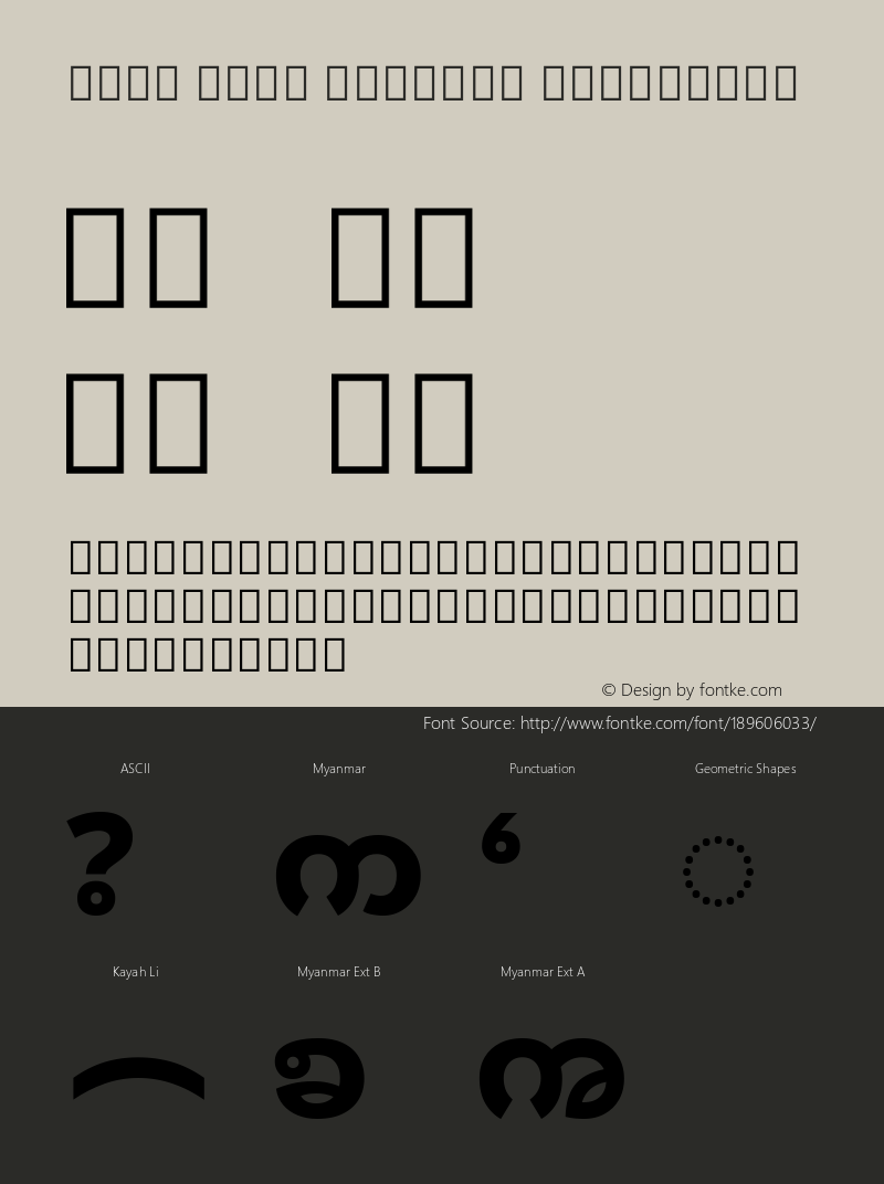 Noto Sans Myanmar ExtraBold Version 2.001; ttfautohint (v1.8.3) -l 8 -r 50 -G 200 -x 14 -D mymr -f none -a qsq -X 