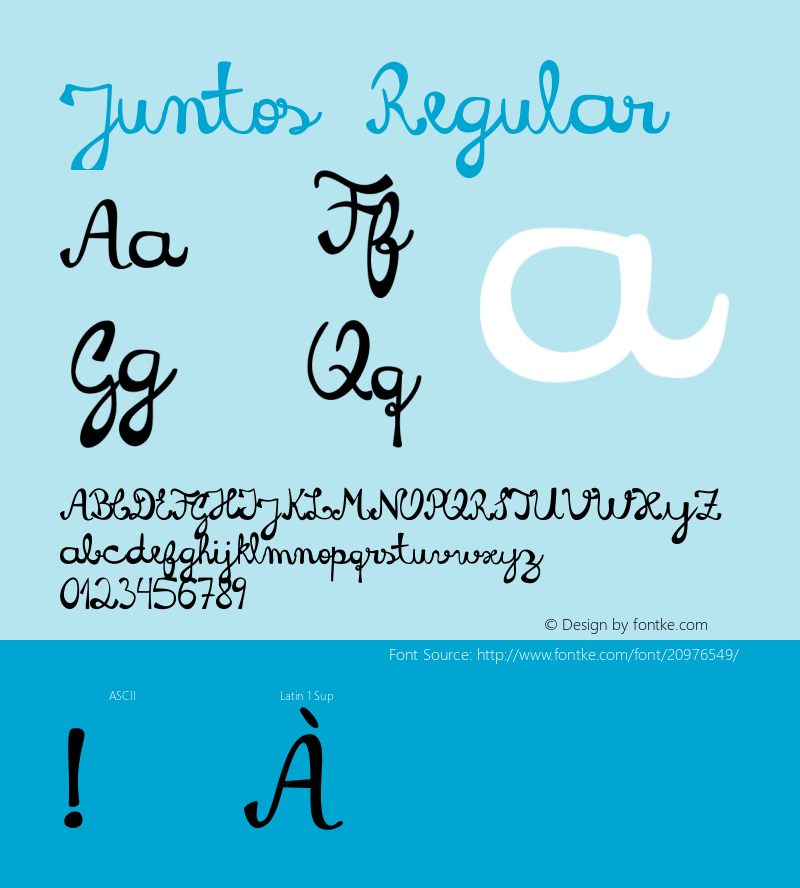 Juntos  Font Sample