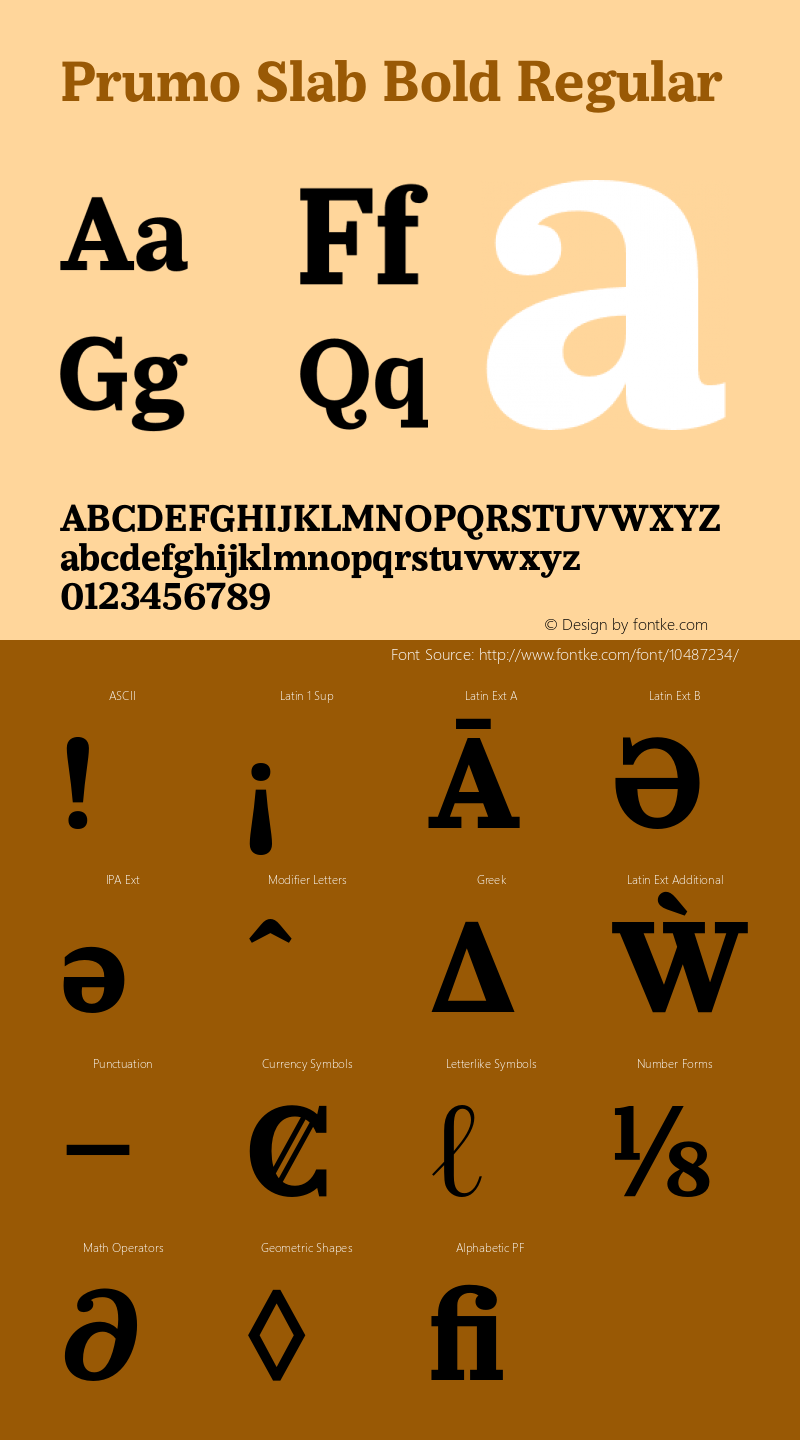 Prumo Slab Bold Regular Version 1.001;PS 001.001;hotconv 1.0.70;makeotf.lib2.5.58329 Font Sample