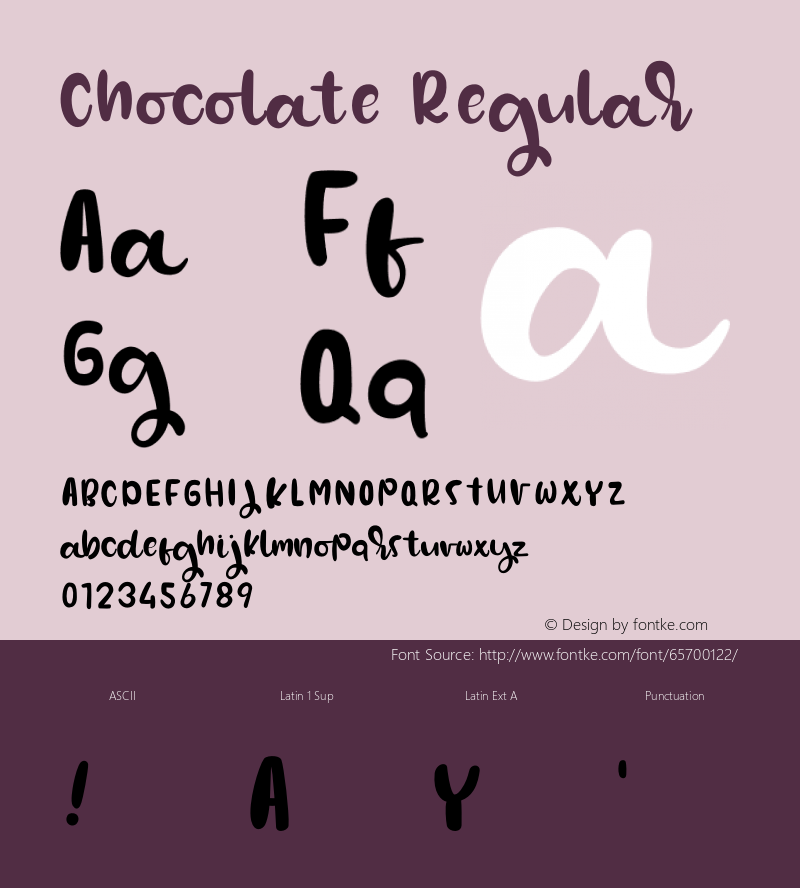 Chocolate Version 1.003;Fontself Maker 3.5.1 Font Sample