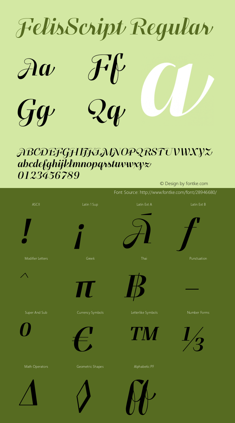 FelisScript-Regular Version 1.000;com.myfonts.easy.typomancer.felis-script.regular.wfkit2.version.4mf6 Font Sample