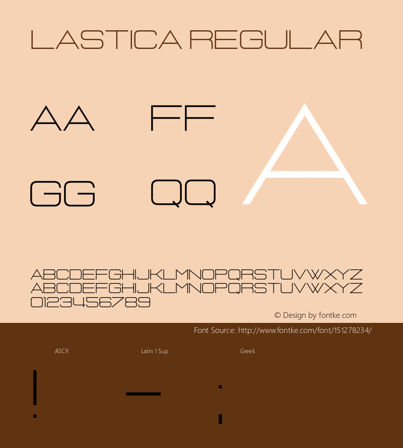 Lastica Version 1.00;July 12, 2019;FontCreator 11.5.0.2430 64-bit Font Sample
