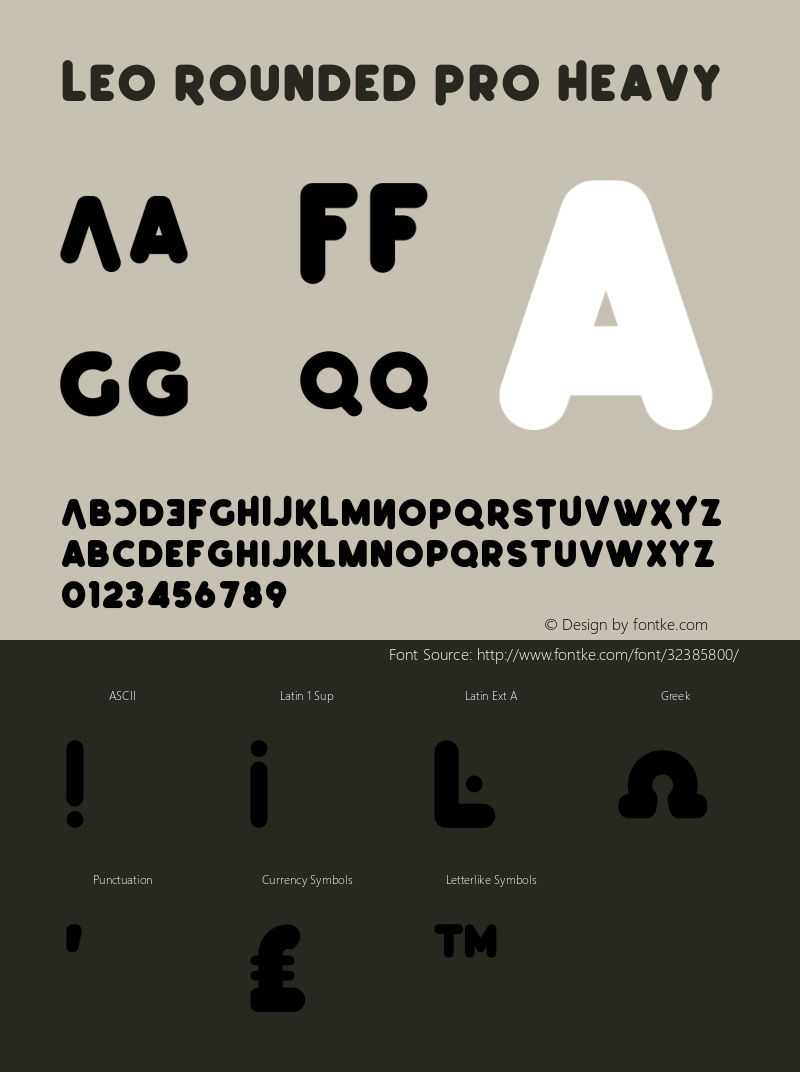 Leo Rounded Pro Heavy Version 1.002;Fontself Maker 3.1.1 Font Sample