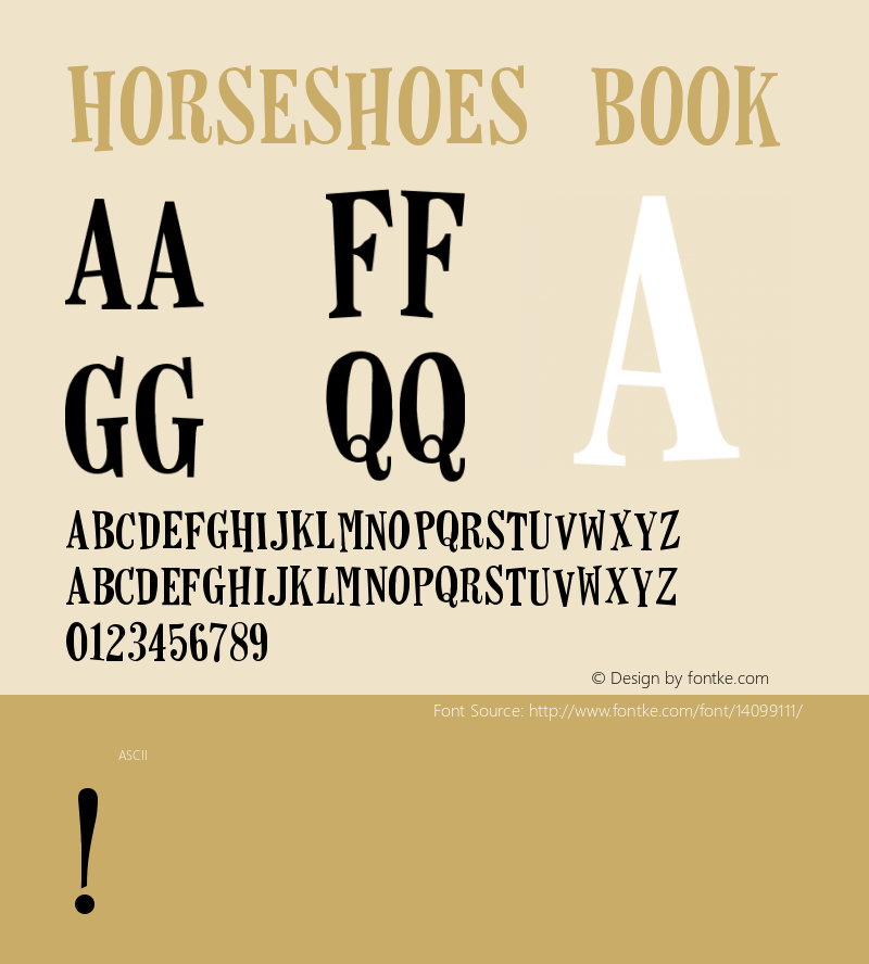 Horseshoes Book Version 1.000 Font Sample