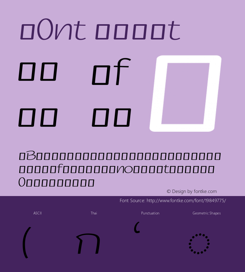 F0nt Light Version 0.1-alpha1 Font Sample