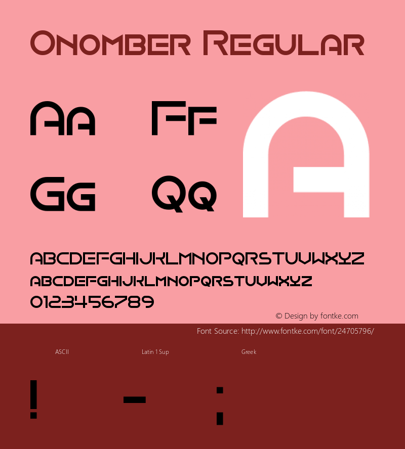 Onomber Version 1.00;December 7, 2017;FontCreator 11.0.0.2408 64-bit Font Sample