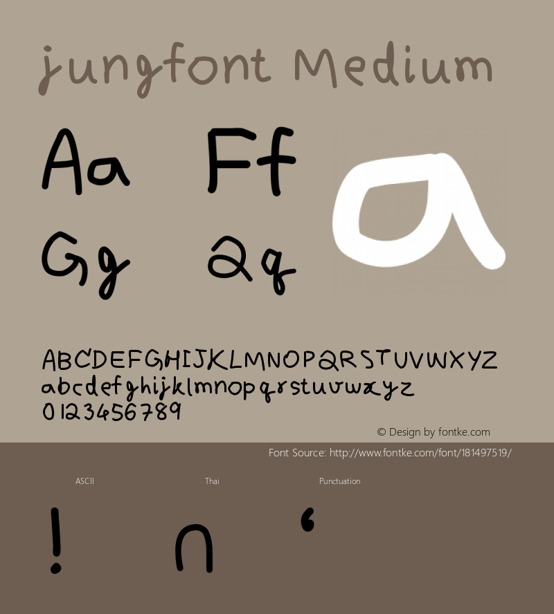 jungfont Version 001.000图片样张