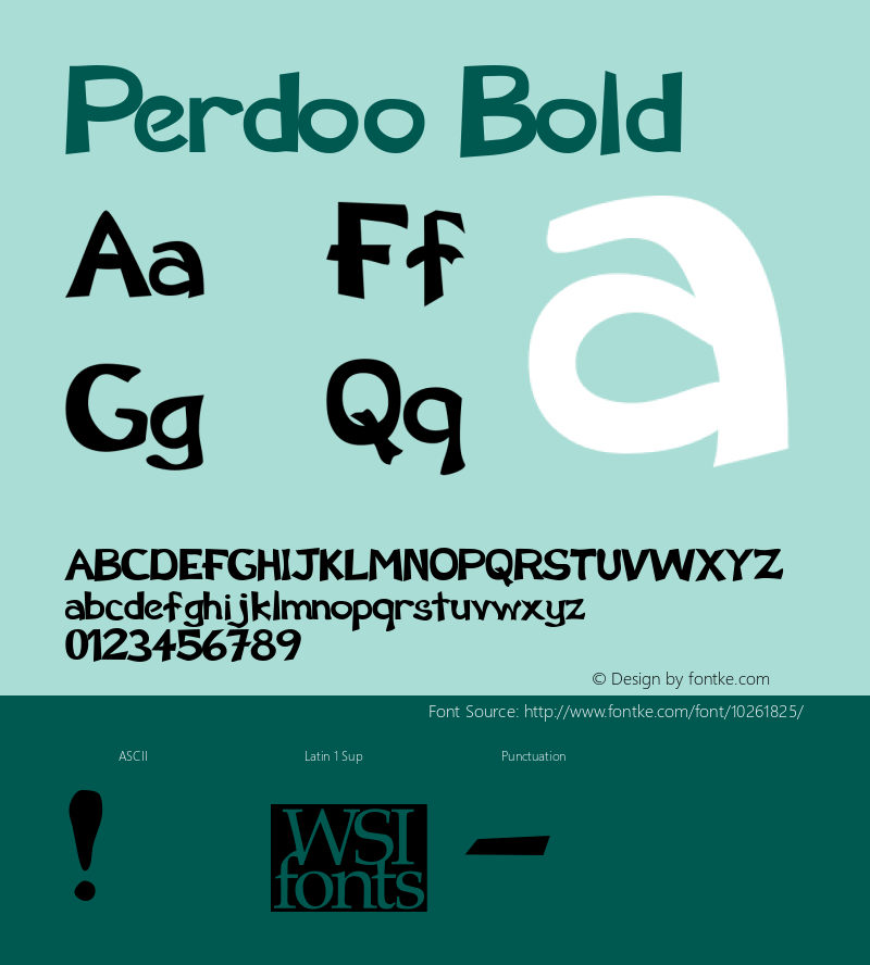 Perdoo Bold Macromedia Fontographer 4.1 7/1/96 Font Sample