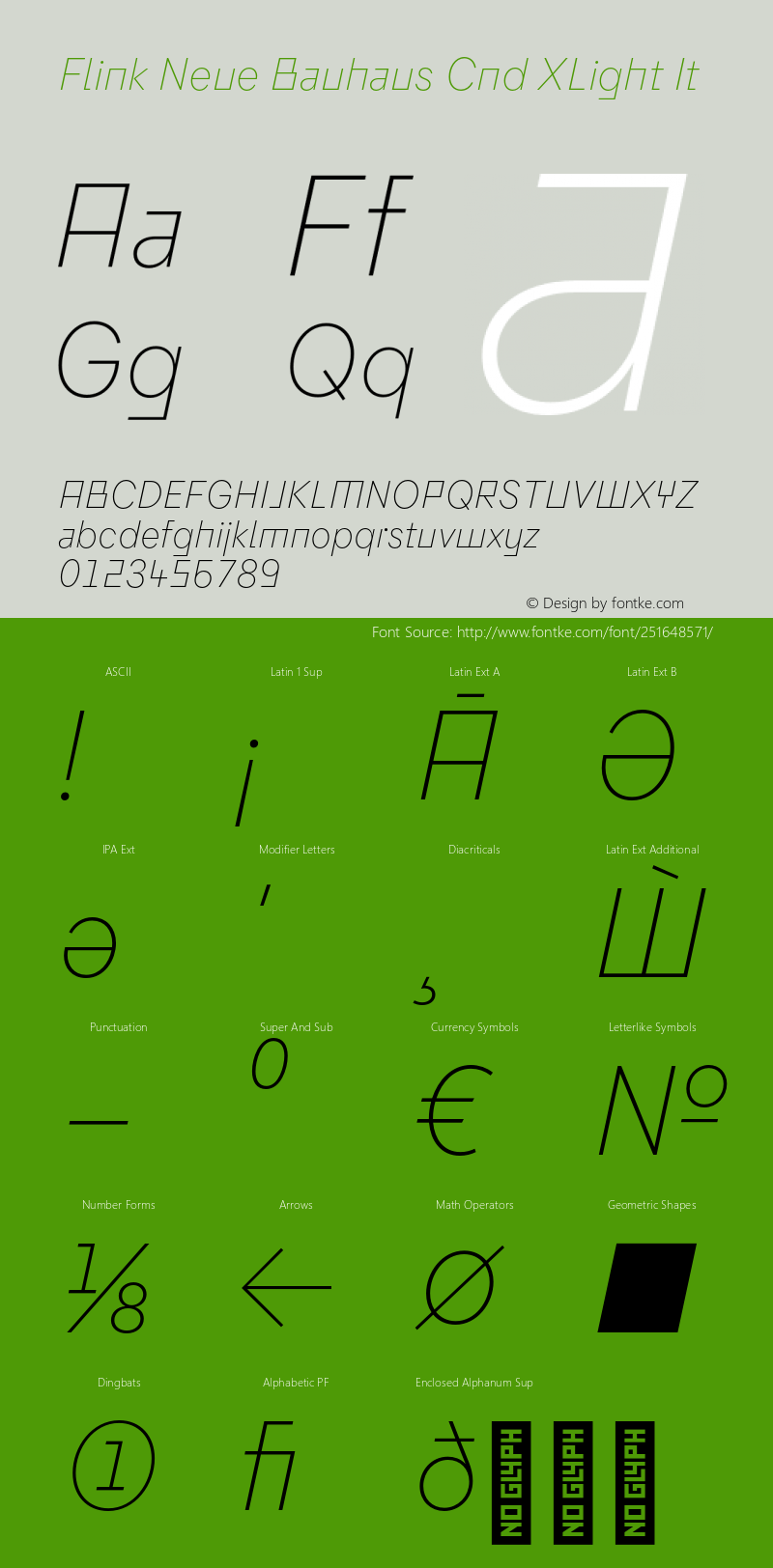 Flink Neue Bauhaus Cnd XLight It Version 2.100;Glyphs 3.1.2 (3150)图片样张