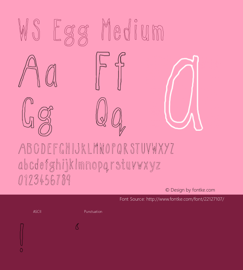 WS Egg Version 001.000 Font Sample