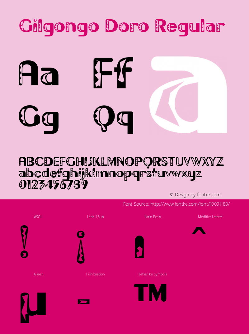 Gilgongo Doro Regular 1.0 Font Sample