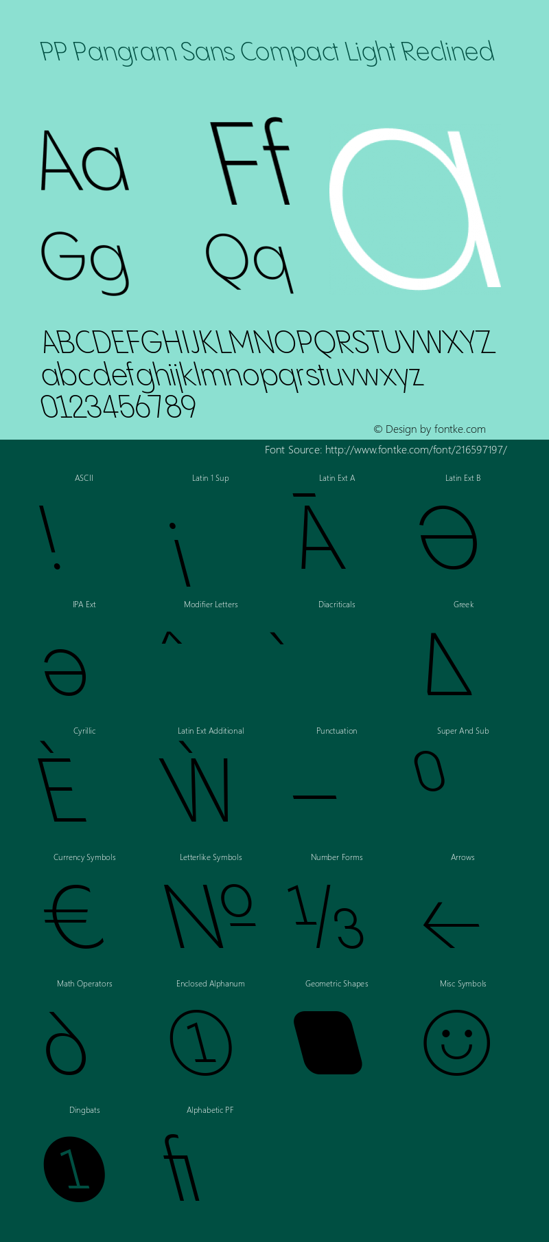 PP Pangram Sans Compact Light Reclined Version 2.000 | FøM Fix图片样张