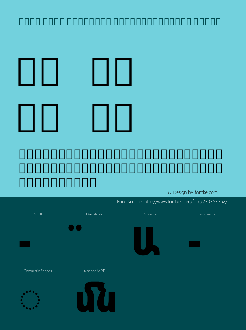 Noto Sans Armenian ExtraCondensed Black Version 2.005图片样张