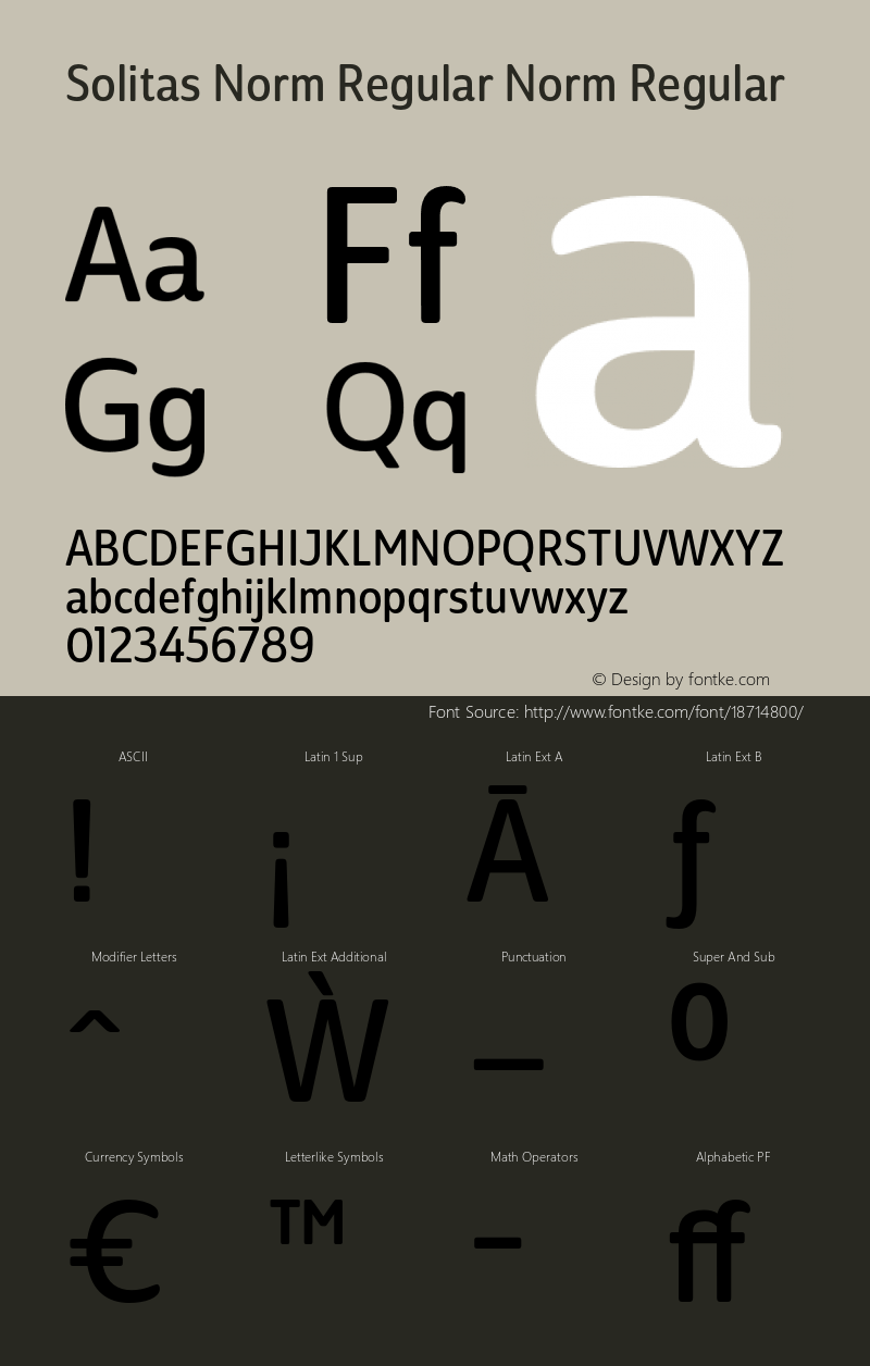 Solitas Norm Regular Norm Regular 1.000 Font Sample