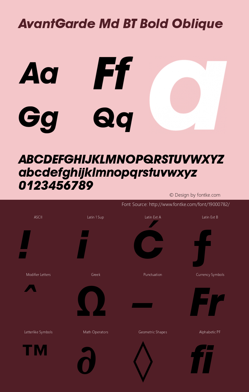 AvantGarde Md BT Bold Oblique mfgpctt-v1.53 Friday, January 29, 1993 11:43:47 am (EST) Font Sample