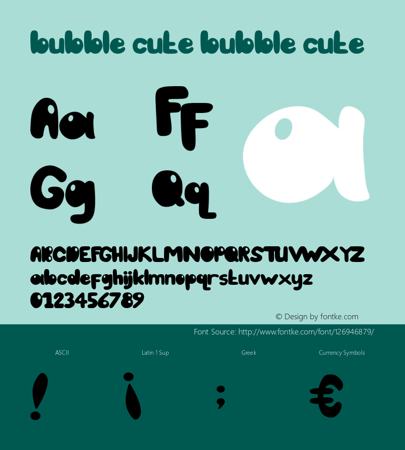 bubble cute bubble cute Version 1.00;March 1, 2020;FontCreator 11.5.0.2430 64-bit Font Sample