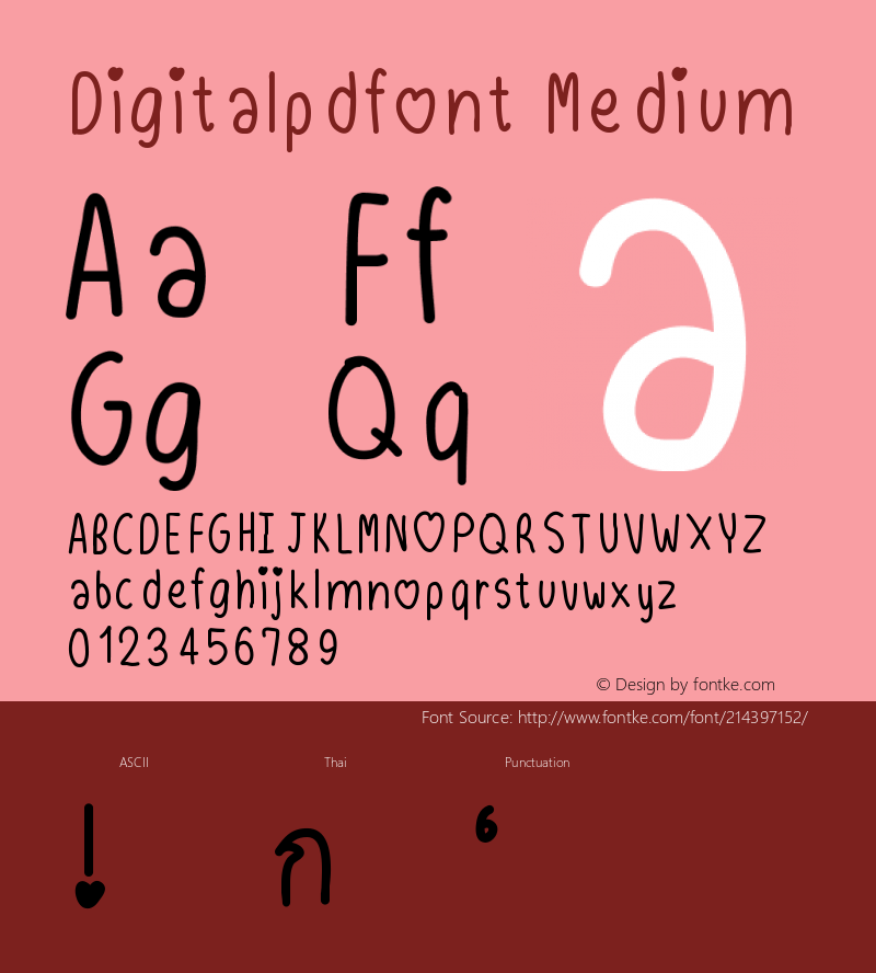 Digitalpdfont Version 001.000图片样张