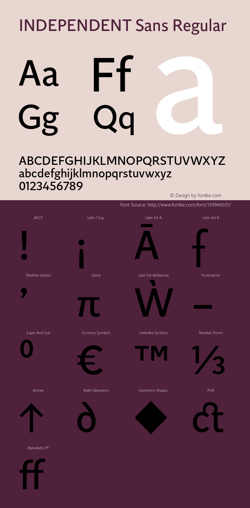 INDEPENDENTSans-Regular Version 7.007 | wf-rip DC20180705 Font Sample